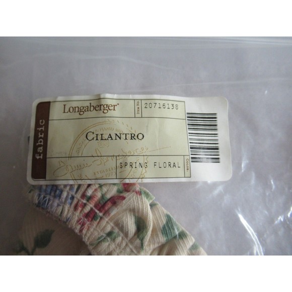 Lot of 2x Longaberger Cilantro Spring Floral Liner #2071638 USA Made 100% Cotton - Picture 3 of 12